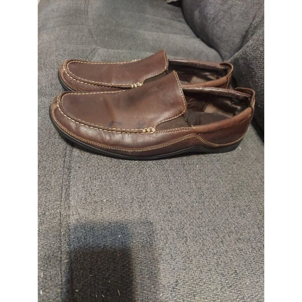 Cole Haan Tucker Venetian Loafer Mens 10M‎ Dark Brown Leather Slip In Shoes